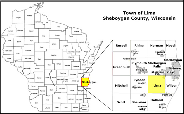 Town Lima & Sheboygan County Map